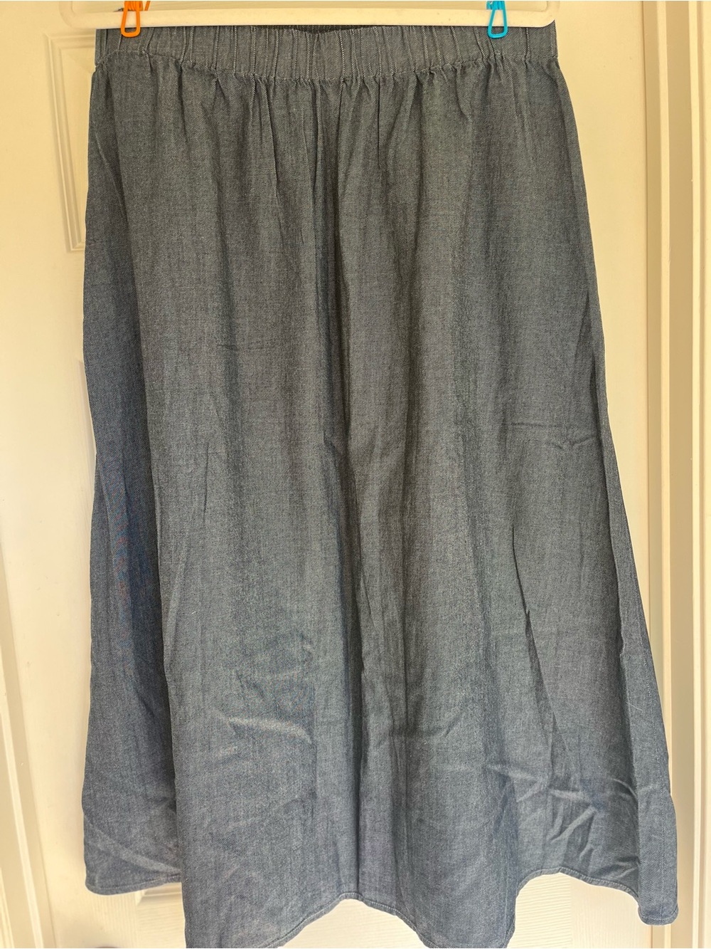 Eileen Fisher Chambray Midi Skirt - Picture 5 of 11